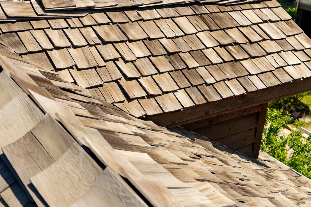 Cedar shake roofing