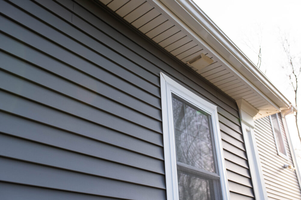 Dark grey siding